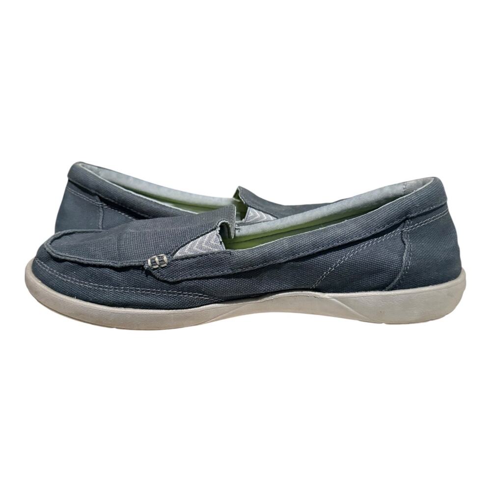 Crocs Walu II Gray Black Canvas Loafer Slip On Comfort Women’s Size 11 - Picture 7 of 9